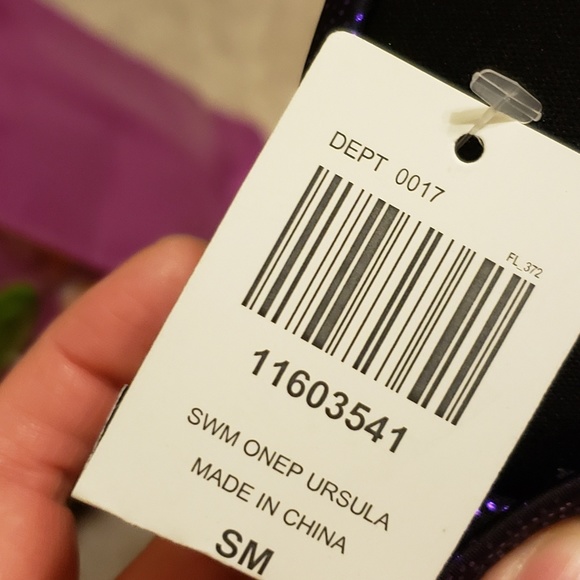 Disney Ursula villain one-piece purple swimsuit - Picture 6 of 6